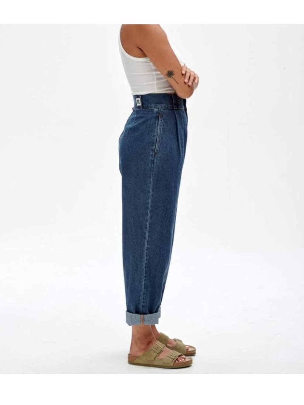 Lucy and Yak Addison Taper Leg High Rise Mom Jeans Organic Cotton 26 - Picture 2 of 8